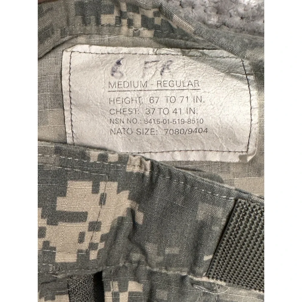 Army Combat Uniform Coat Adult Medium Regular Digital Camo Paintball B